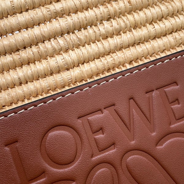 ロエベ トートバッグ スクエア バスケット スモール ラフィア アナグラム A223099X02 LOEWE かごバッグ