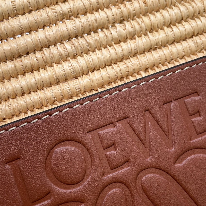 ロエベ トートバッグ スクエア バスケット スモール ラフィア アナグラム A223099X02 LOEWE かごバッグ