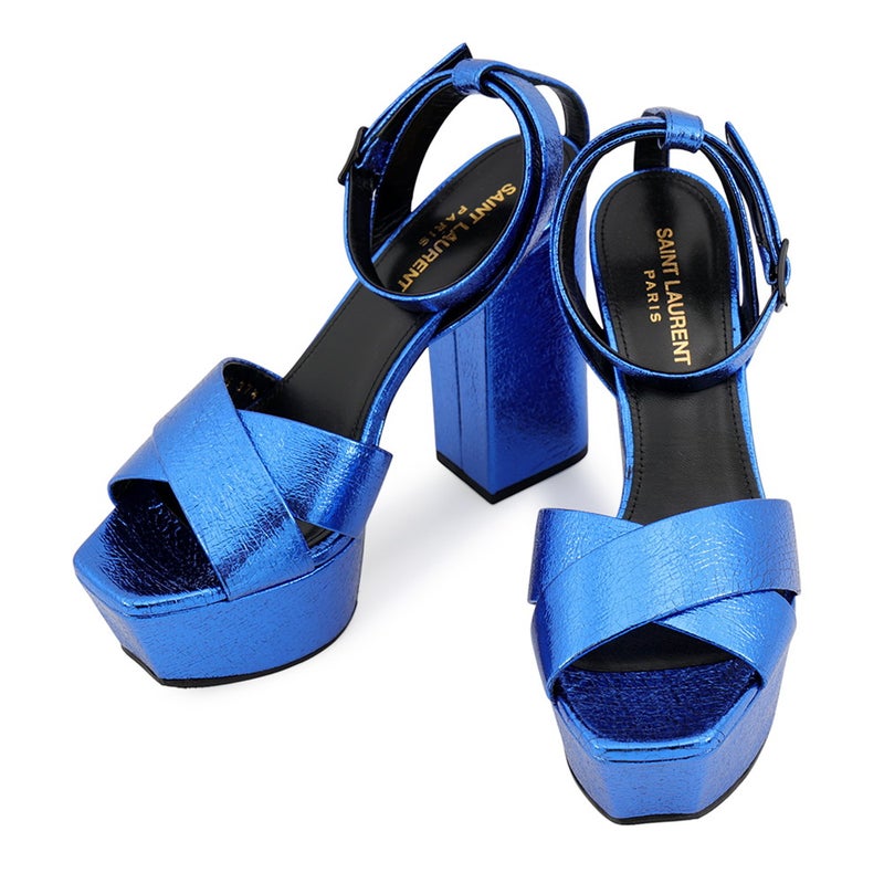 サンローランパリ サンダル メタリック パンプス レディースサイズ37 1/2 493035 SAINT LAURENT PARIS 靴