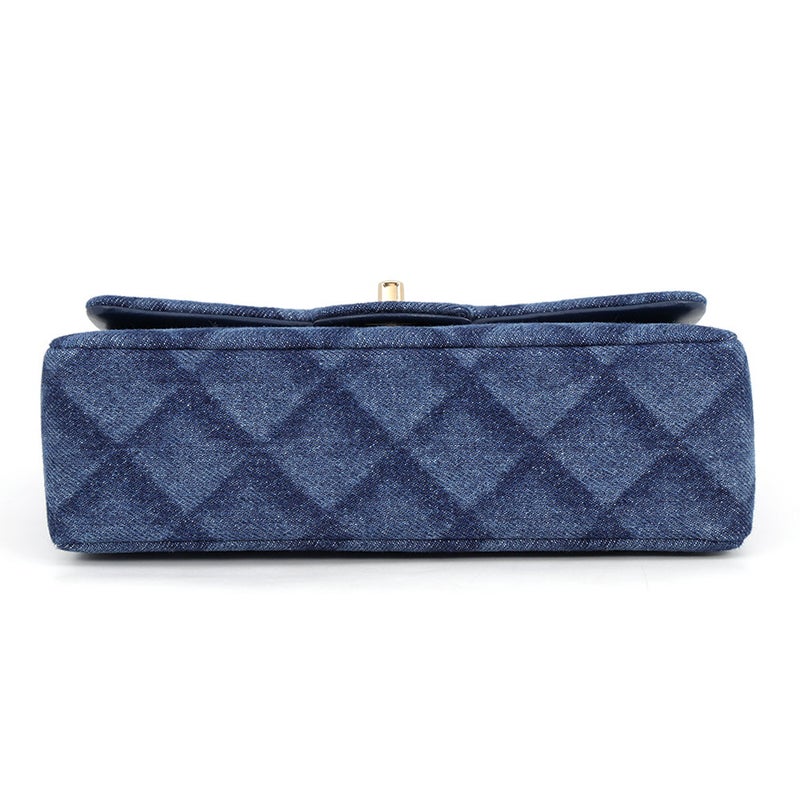 シャネル チェーンショルダーバッグ マトラッセ23 ココマーク デニム ダブルチェーン A01113 CHANEL