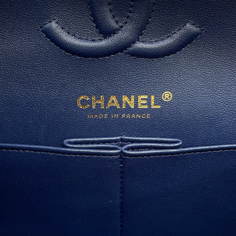シャネル チェーンショルダーバッグ マトラッセ23 ココマーク デニム ダブルチェーン A01113 CHANEL