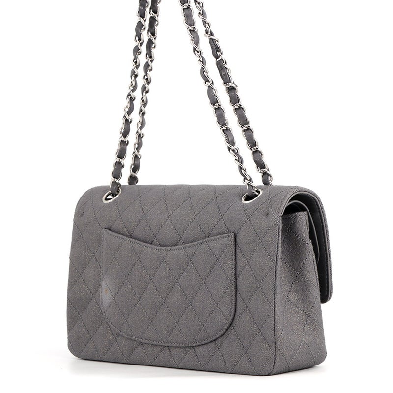 シャネル チェーンショルダーバッグ マトラッセ25 ココマーク キャンバス ダブルチェーン A01112 CHANEL