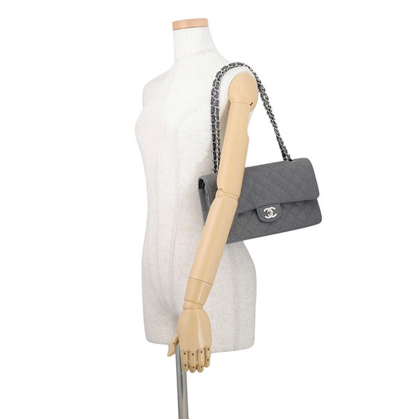 シャネル チェーンショルダーバッグ マトラッセ25 ココマーク キャンバス ダブルチェーン A01112 CHANEL