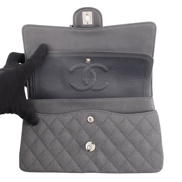 シャネル チェーンショルダーバッグ マトラッセ25 ココマーク キャンバス ダブルチェーン A01112 CHANEL