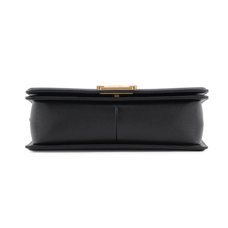 シャネル チェーンショルダーバッグ ココマーク ボーイシャネル キャビアスキン A67086 CHANEL 黒