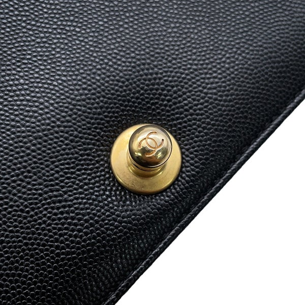 シャネル チェーンショルダーバッグ ココマーク ボーイシャネル キャビアスキン A67086 CHANEL 黒