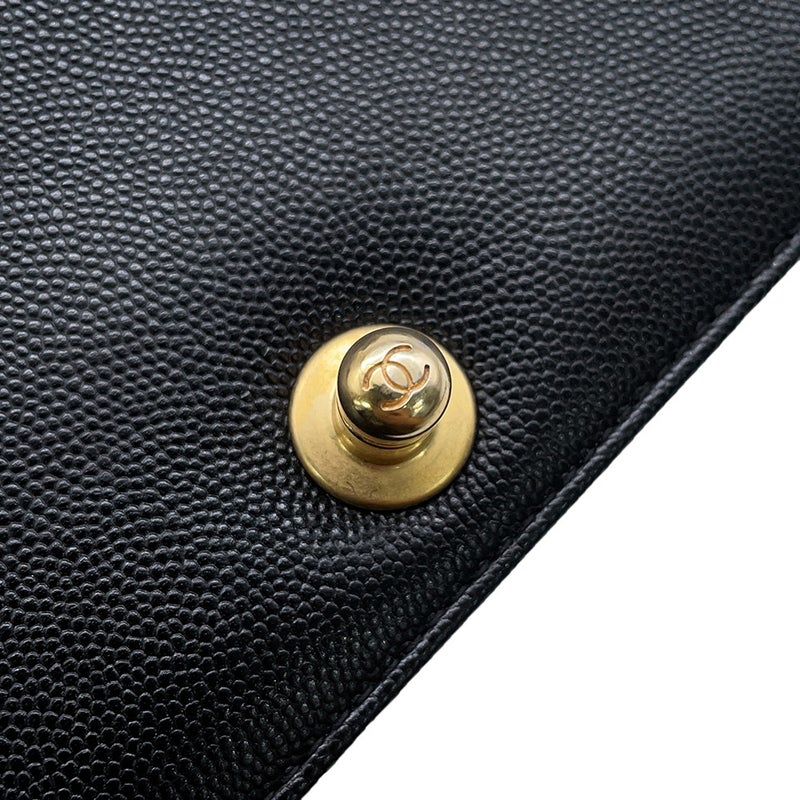 シャネル チェーンショルダーバッグ ココマーク ボーイシャネル キャビアスキン A67086 CHANEL 黒