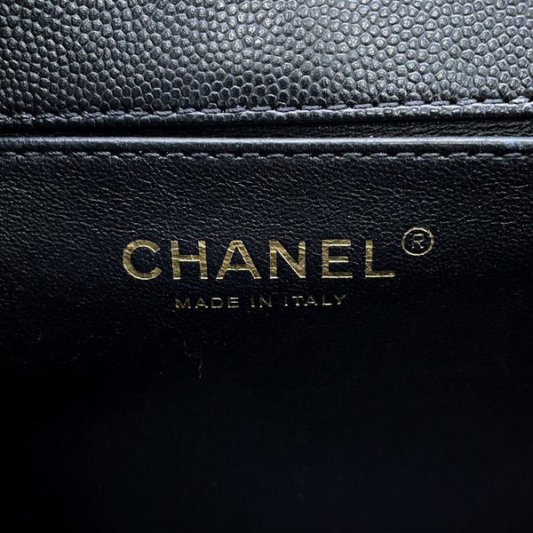 シャネル チェーンショルダーバッグ ココマーク ボーイシャネル キャビアスキン A67086 CHANEL 黒