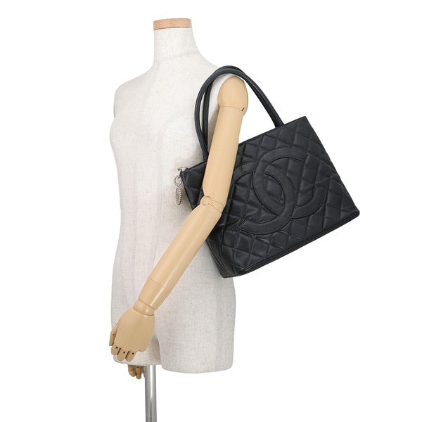 シャネル トートバッグ 復刻トート ココマーク キャビアスキン A01804 CHANEL バッグ マトラッセ キルティング 黒
