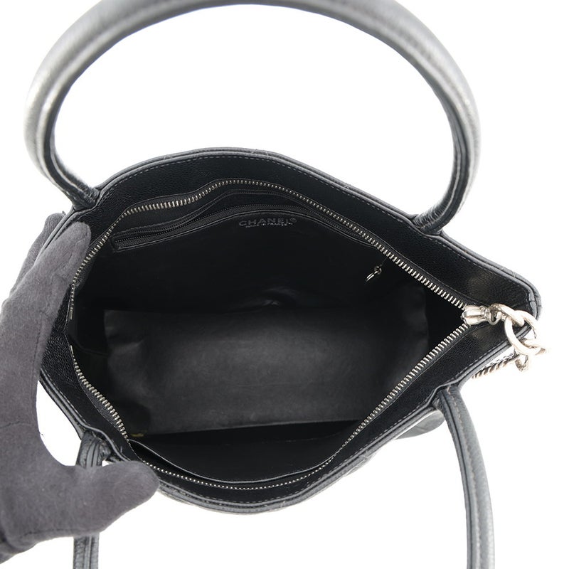 シャネル トートバッグ 復刻トート ココマーク キャビアスキン A01804 CHANEL バッグ マトラッセ キルティング 黒