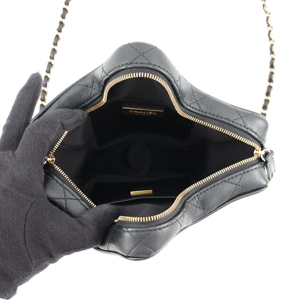 シャネル  チェーンショルダーバッグ マトラッセ ココマーク スター 星 ラムスキン AS4579 CHANEL 黒