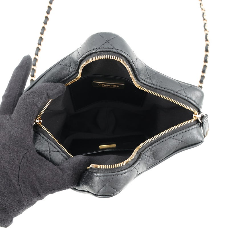 シャネル  チェーンショルダーバッグ マトラッセ ココマーク スター 星 ラムスキン AS4579 CHANEL 黒