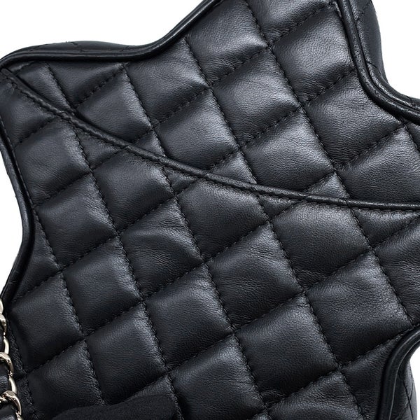 シャネル  チェーンショルダーバッグ マトラッセ ココマーク スター 星 ラムスキン AS4579 CHANEL 黒