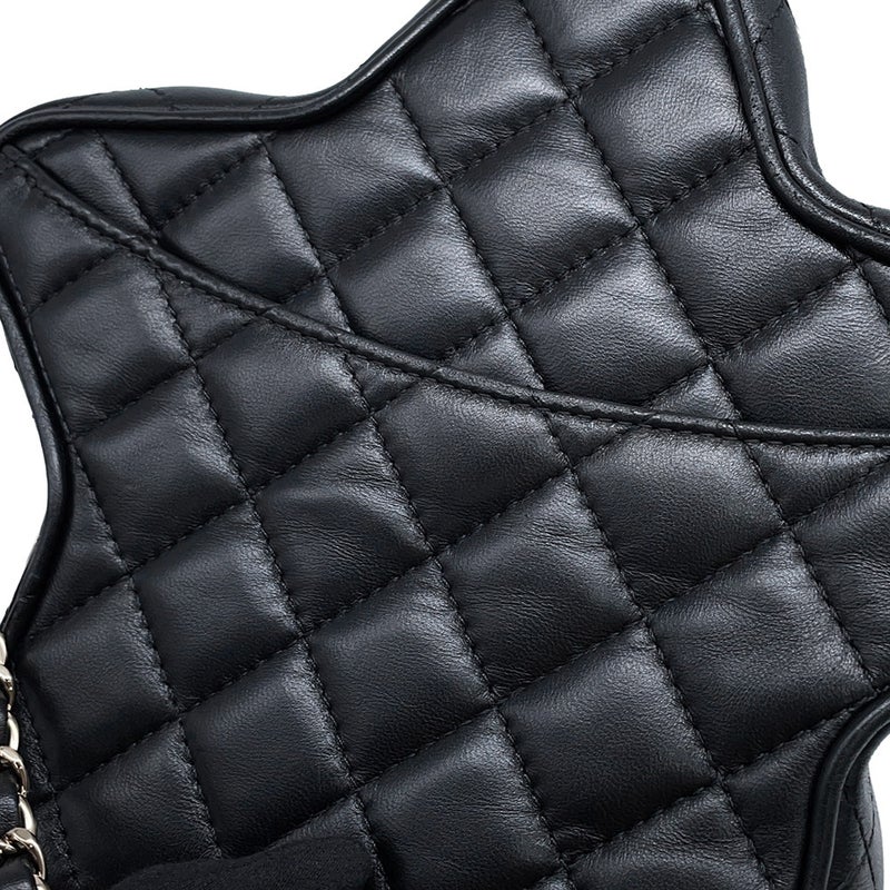シャネル  チェーンショルダーバッグ マトラッセ ココマーク スター 星 ラムスキン AS4579 CHANEL 黒