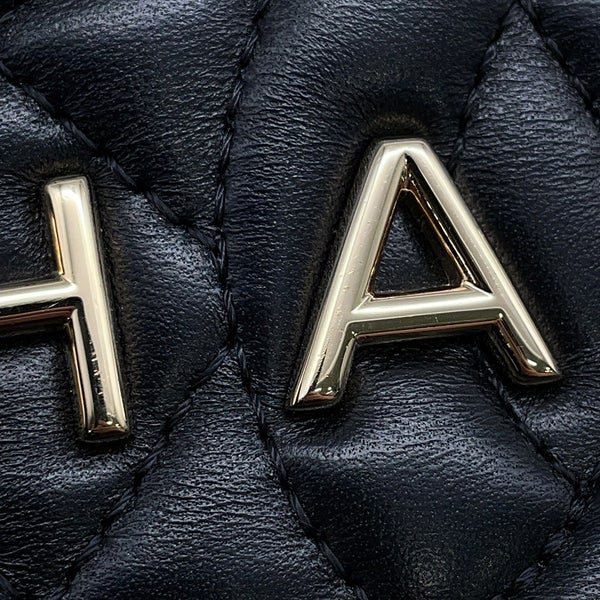シャネル  チェーンショルダーバッグ マトラッセ ココマーク スター 星 ラムスキン AS4579 CHANEL 黒