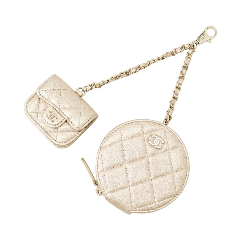 シャネル ノベルティ コインケース Airpodsproケース ラムスキン CHANEL 2024年イヤーズギフト