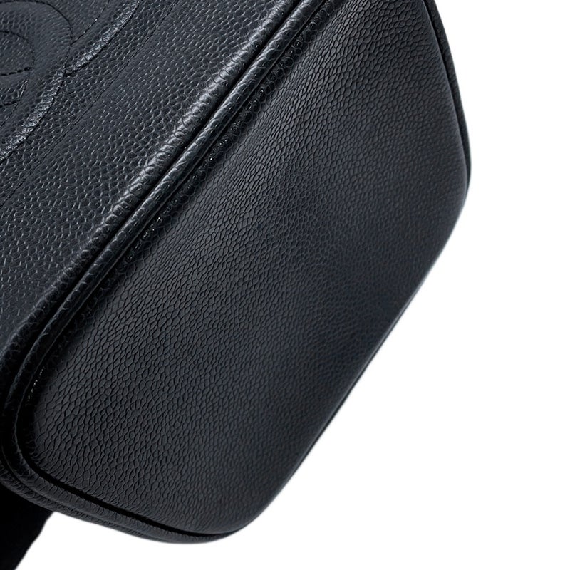 シャネル バニティバッグ ココマーク キャビアスキン 縦型 A01998 CHANEL バッグ 化粧ポーチ コスメポーチ 黒
