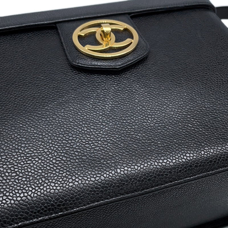 シャネル バニティバッグ ココマーク キャビアスキン A01999 CHANEL バッグ コスメポーチ 2wayショルダー 黒