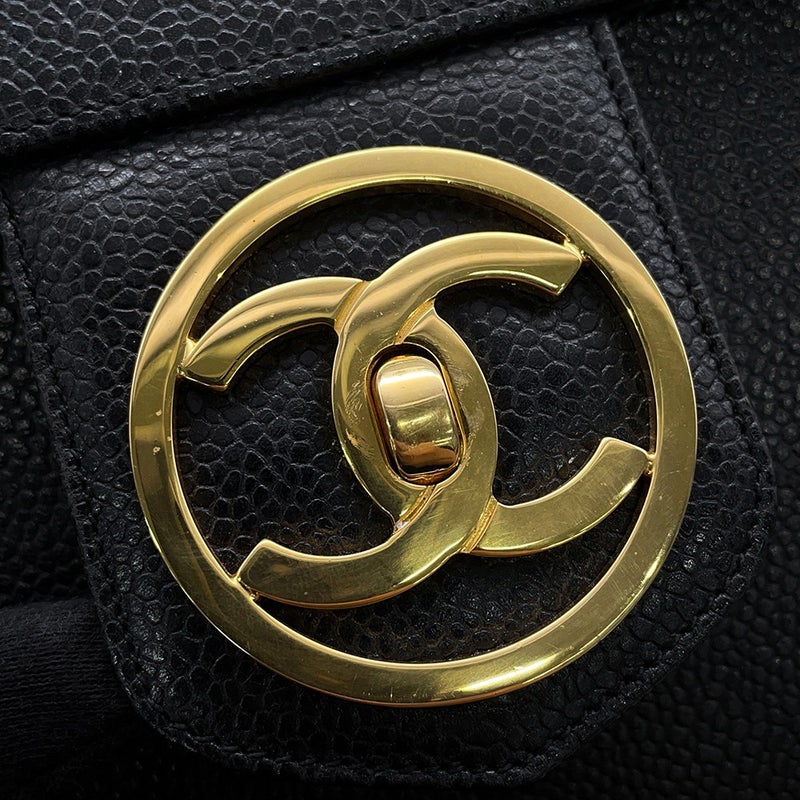 シャネル バニティバッグ ココマーク キャビアスキン A01999 CHANEL バッグ コスメポーチ 2wayショルダー 黒