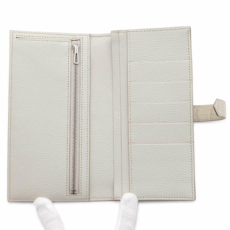 エルメス 長財布 ベアンスフレ ベトン/シルバー金具 アリゲーターマット Z刻印 HERMES 財布