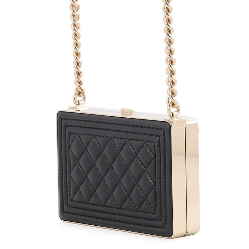 シャネル チェーンショルダーバッグ ミノディエール ボーイシャネル  ラムスキン AP2884 CHANEL 黒 セール品