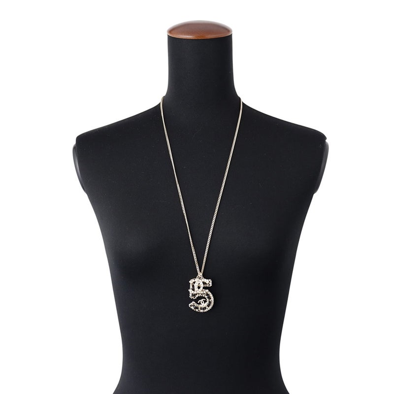 シャネル ネックレス ココマーク No.5 メタル ラインストーン B23P CHANEL アクセサリー