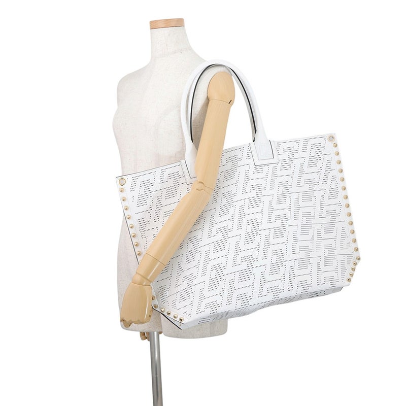 クリスチャン・ルブタン トートバッグ カバロウ テクノ カーフレザー 1235143 Christian Louboutin ２wayショルダー 白