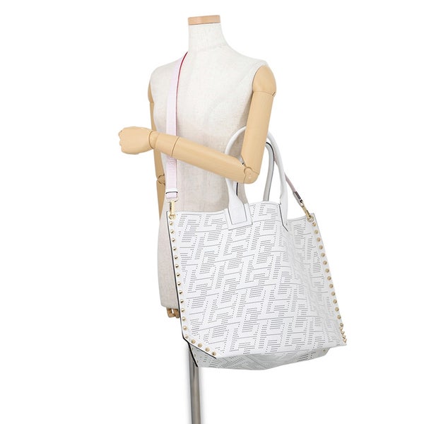 クリスチャン・ルブタン トートバッグ カバロウ テクノ カーフレザー 1235143 Christian Louboutin ２wayショルダー 白