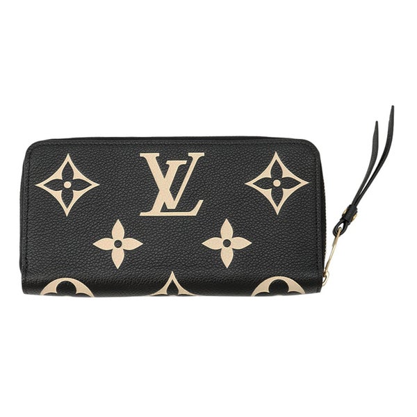 ルイヴィトン 長財布 バイカラー モノグラム・アンプラント ジッピー・ウォレット M80481 LOUIS VUITTON 黒 ブラック