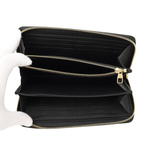 ルイヴィトン 長財布 バイカラー モノグラム・アンプラント ジッピー・ウォレット M80481 LOUIS VUITTON 黒 ブラック