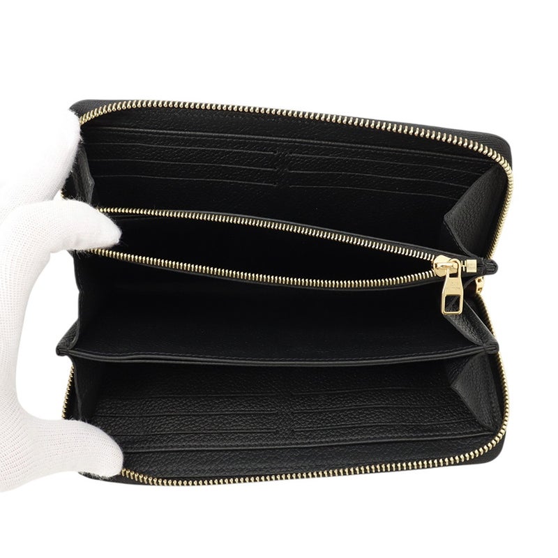 ルイヴィトン 長財布 バイカラー モノグラム・アンプラント ジッピー・ウォレット M80481 LOUIS VUITTON 黒 ブラック
