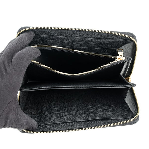 ルイヴィトン 長財布 モノグラム・アンプラント ジッピー・ウォレット M61864 LOUIS VUITTON ブラック 黒