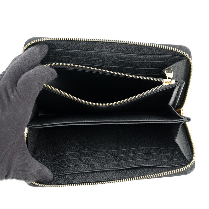 ルイヴィトン 長財布 モノグラム・アンプラント ジッピー・ウォレット M61864 LOUIS VUITTON ブラック 黒