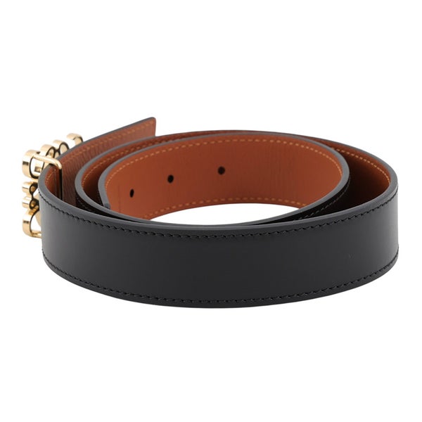 ロエベ ベルト アナグラム リバーシブル レザー 32MM サイズ80 LOEWE 黒 ブラウン