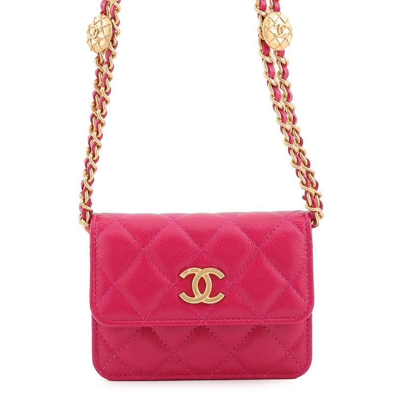 シャネル  チェーンショルダーバッグ ミニ ココマーク キャビアスキン AP2857 CHANEL バッグ