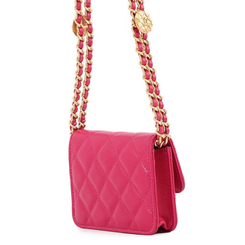 シャネル  チェーンショルダーバッグ ミニ ココマーク キャビアスキン AP2857 CHANEL バッグ