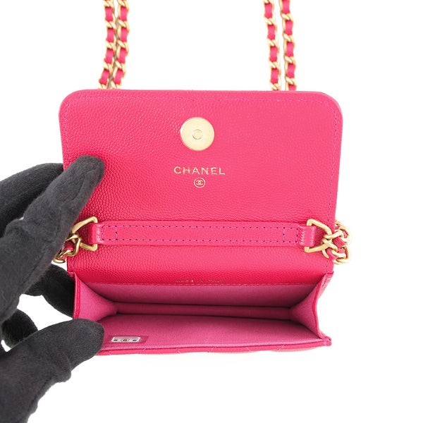 シャネル  チェーンショルダーバッグ ミニ ココマーク キャビアスキン AP2857 CHANEL バッグ