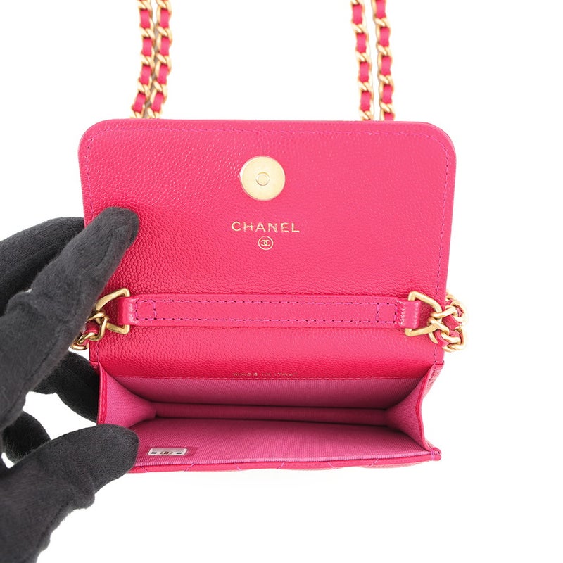 シャネル  チェーンショルダーバッグ ミニ ココマーク キャビアスキン AP2857 CHANEL バッグ