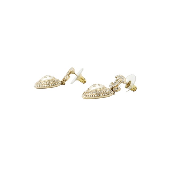 シャネル ピアス ココマーク ハート ラインストーン フェイクパール P22B AB9398 CHANEL アクセサリー