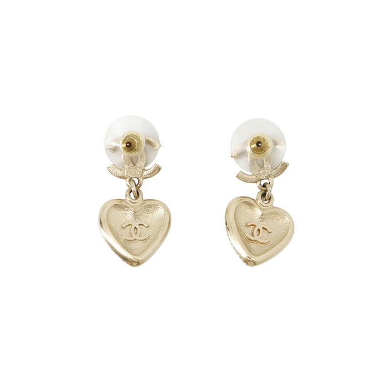 シャネル ピアス ココマーク ハート ラインストーン フェイクパール P22B AB9398 CHANEL アクセサリー