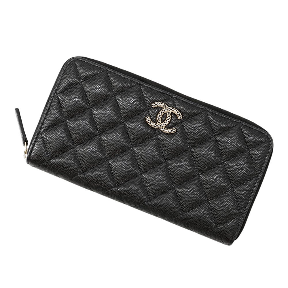 シャネル 長財布 マトラッセ ココマーク キャビアスキン AP3181 CHANEL