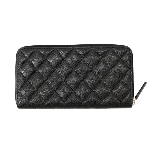 シャネル 長財布 マトラッセ ココマーク キャビアスキン AP3181 CHANEL 黒
