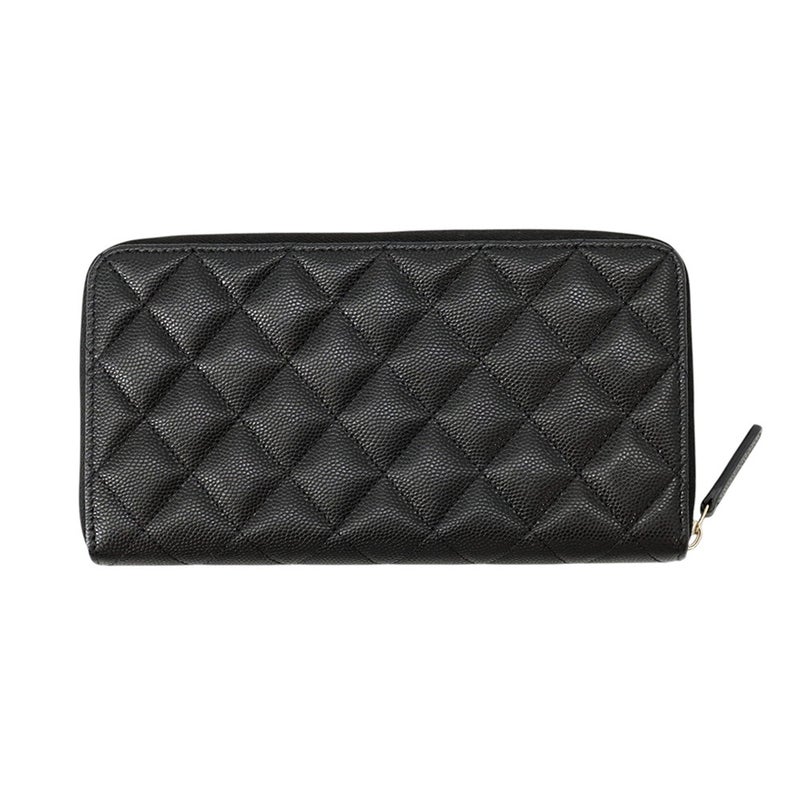 シャネル 長財布 マトラッセ ココマーク キャビアスキン AP3181 CHANEL 黒