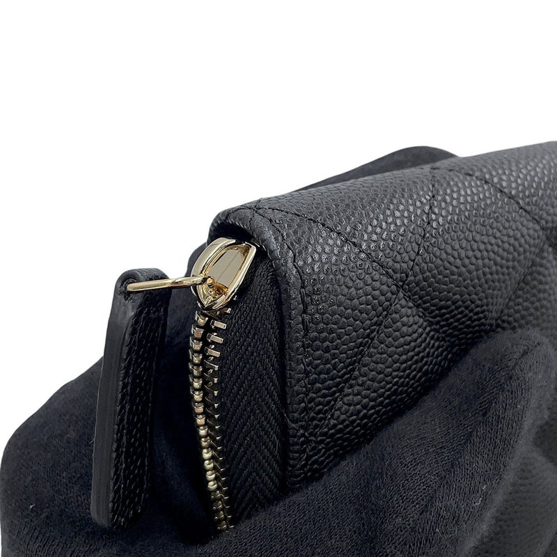 シャネル 長財布 マトラッセ ココマーク キャビアスキン AP3181 CHANEL 黒