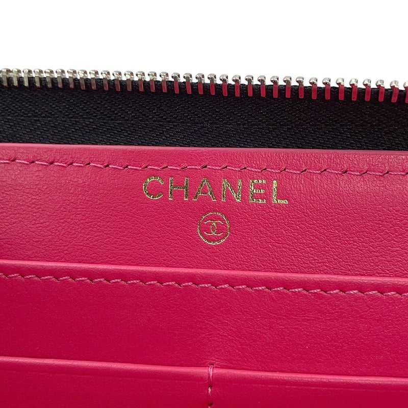 シャネル 長財布 マトラッセ ココマーク キャビアスキン AP3181 CHANEL 黒