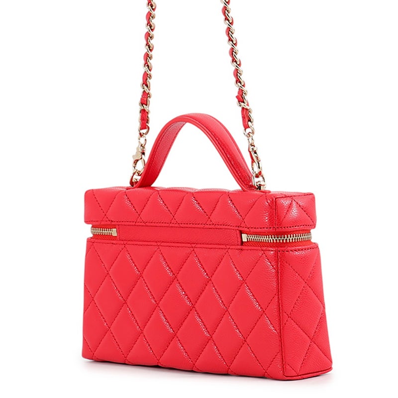 シャネル チェーンショルダーバッグ マトラッセ バニティ ココマーク キャビアスキン AP4385 CHANEL ヴァニティ 2way
