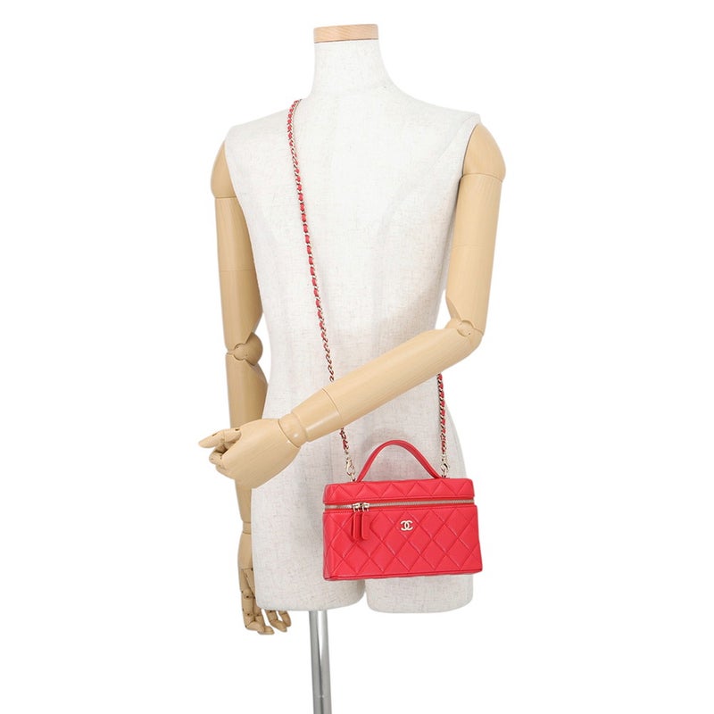 シャネル チェーンショルダーバッグ マトラッセ バニティ ココマーク キャビアスキン AP4385 CHANEL ヴァニティ 2way