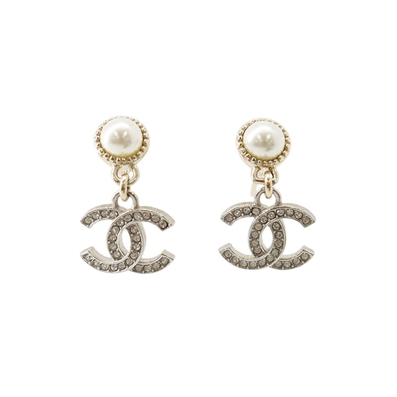 シャネル ピアス ココマーク ラインストーン フェイクパール B24K ABE547 CHANEL アクセサリー