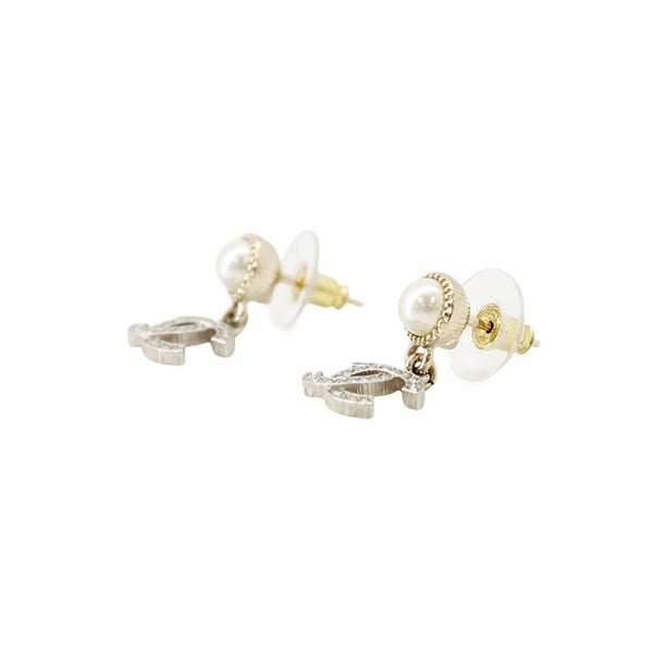 シャネル ピアス ココマーク ラインストーン フェイクパール B24K ABE547 CHANEL アクセサリー