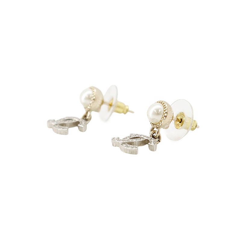 シャネル ピアス ココマーク ラインストーン フェイクパール B24K ABE547 CHANEL アクセサリー